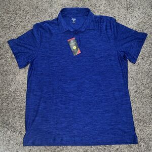 Members Mark Mens XL Blue Stretch Polo Shirt NWT‎